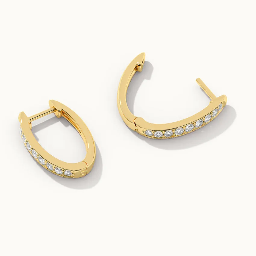 Elegant Diamond Hoops
