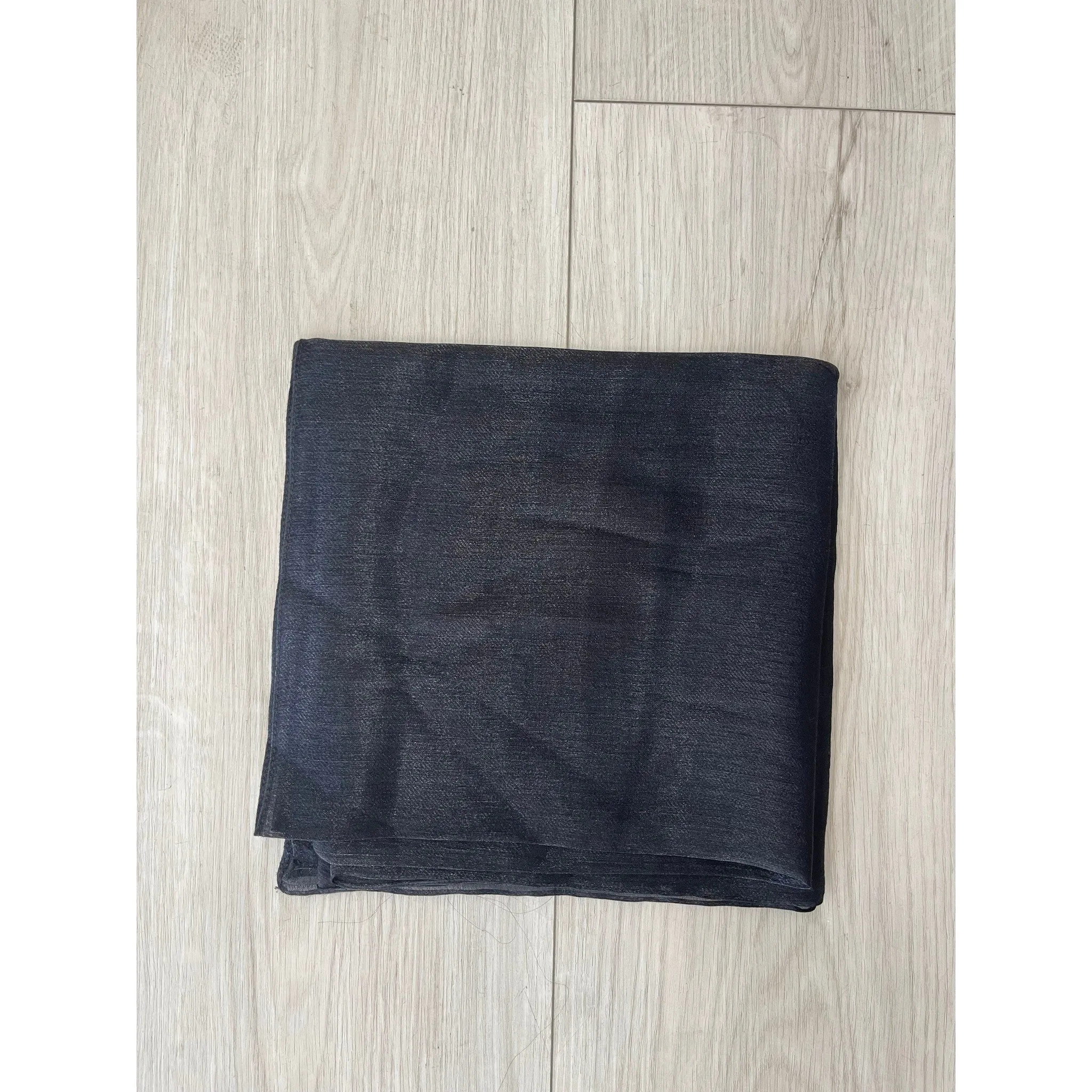 Elegant Metallic Square Headscarf - Black