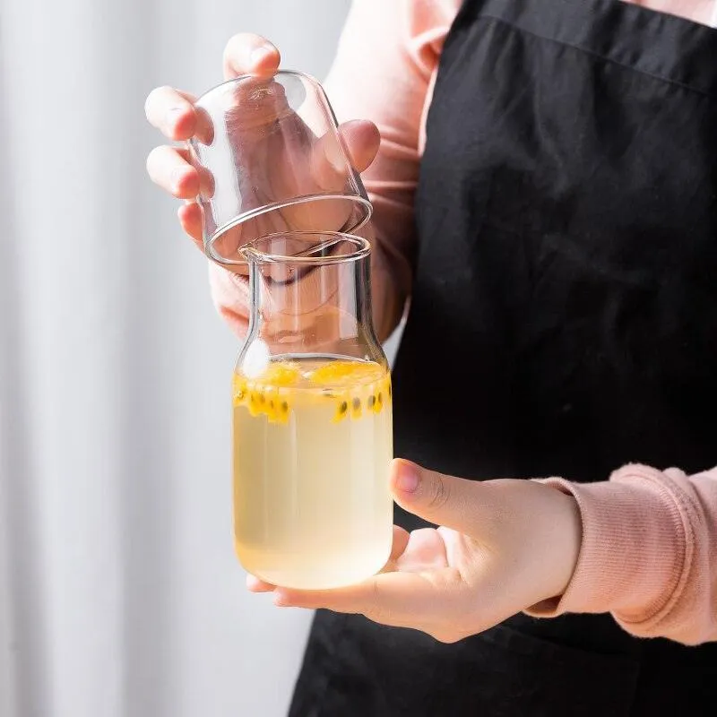 Elegant Mini Glass Water Bottle: Stylish Hydration for On-the-Go