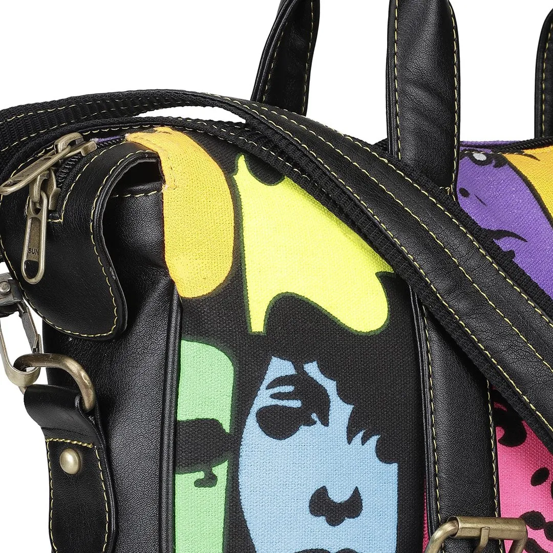 Enigma Laptop Handbag - Faces
