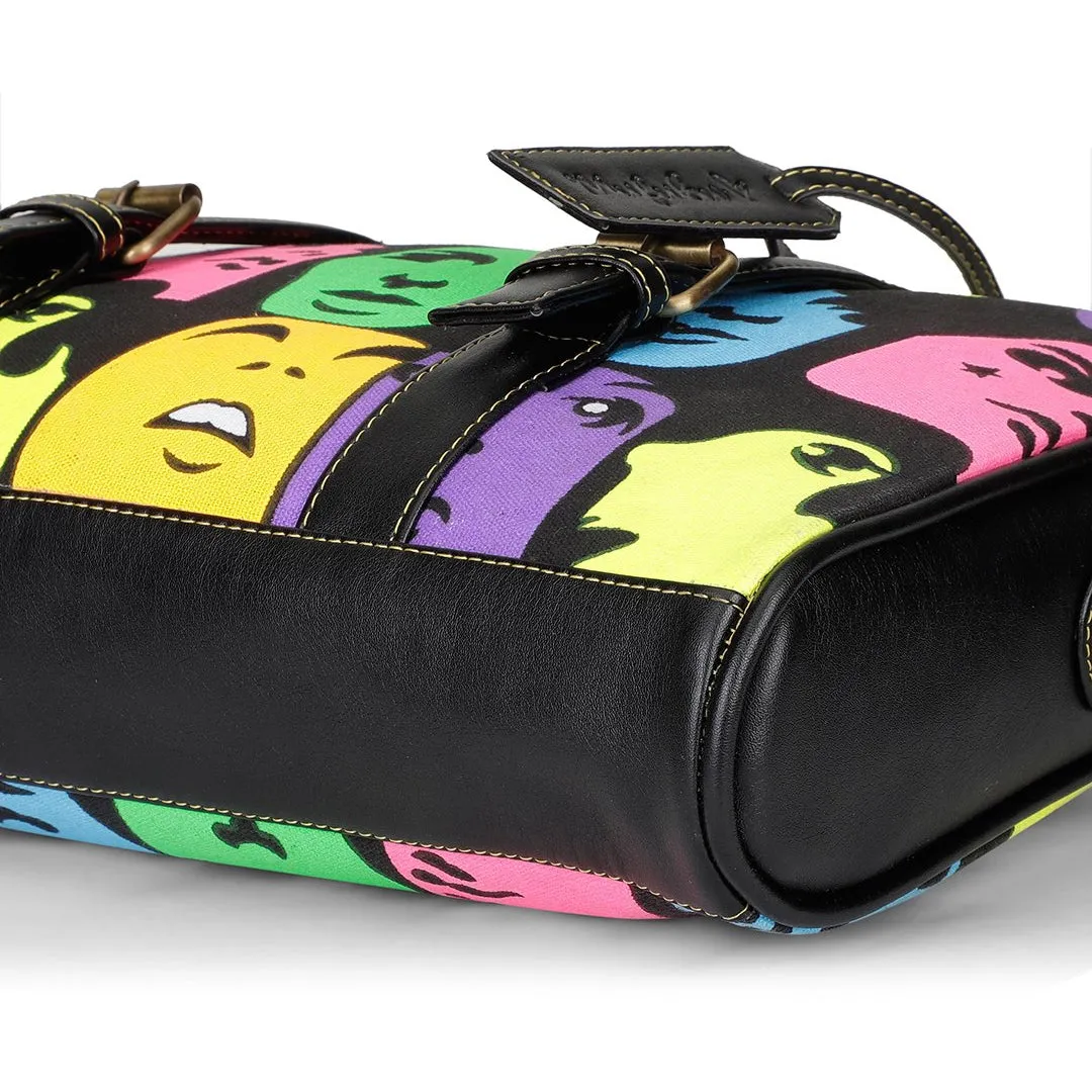 Enigma Laptop Handbag - Faces