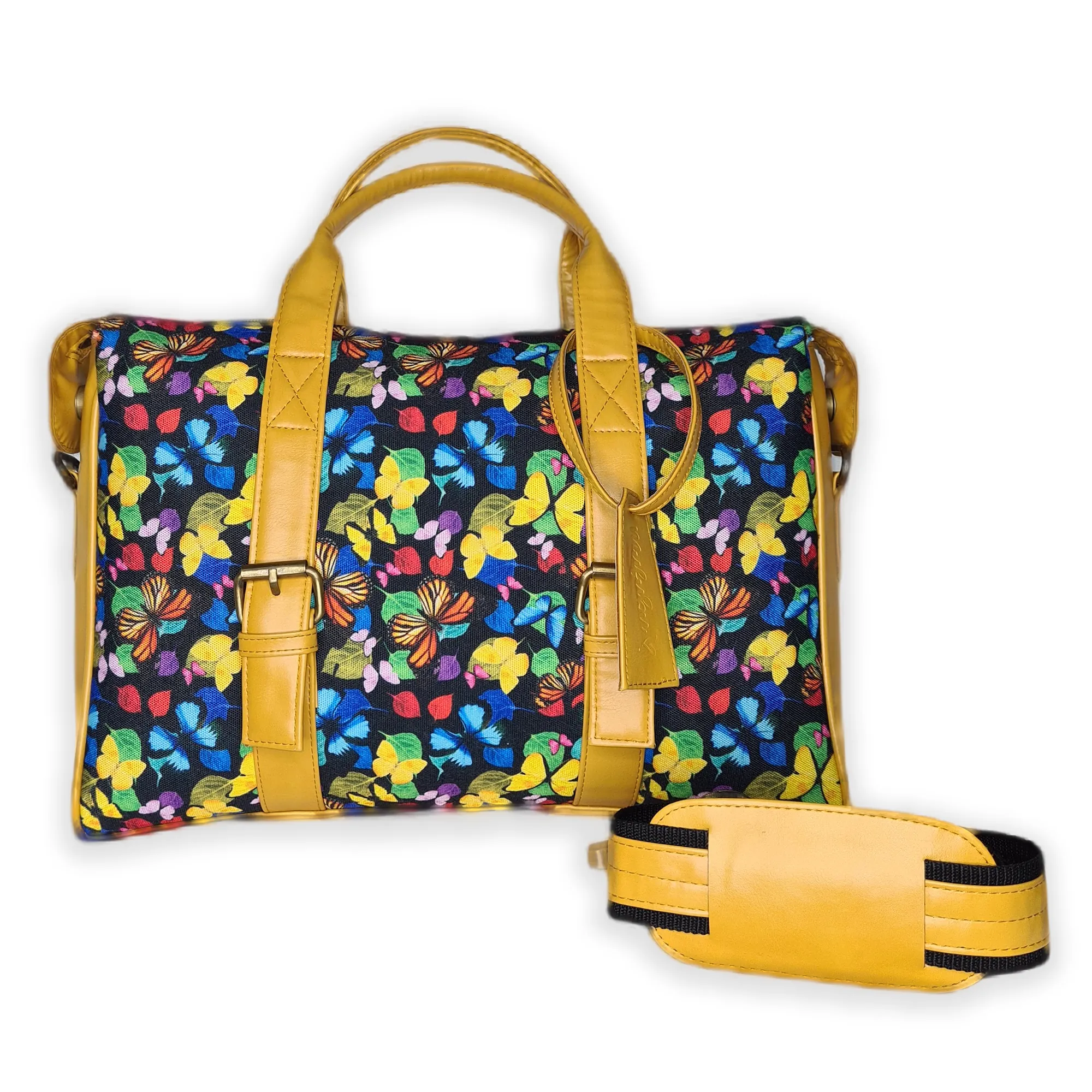 Enigma Laptop Messenger Bag - Butterfly