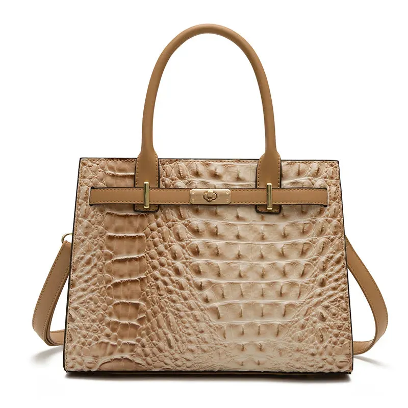 Exquisite Crocodile-Pattern Tote Bag
