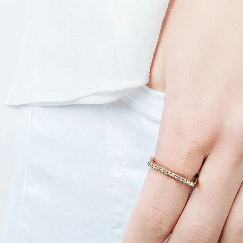 FJ0067 925 Sterling Silver U shape bar ring