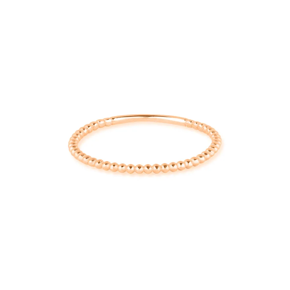 FJ0241 925 Sterling Silver Beaded Ring