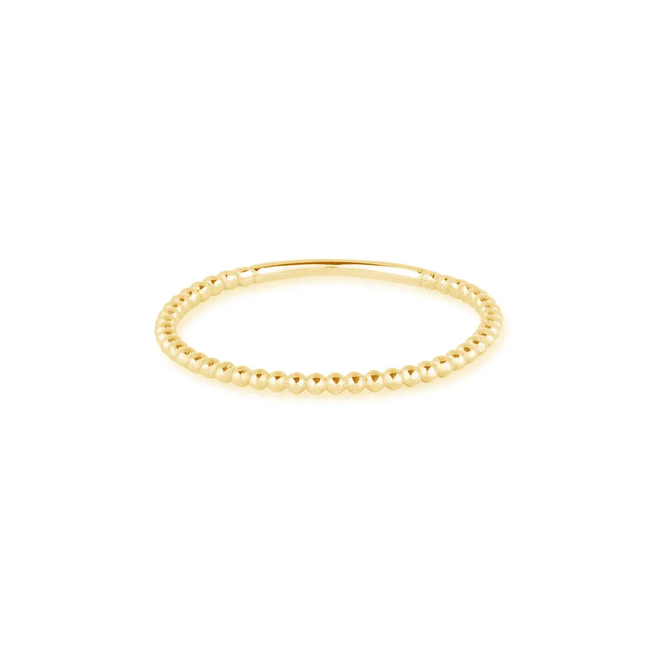 FJ0241 925 Sterling Silver Beaded Ring