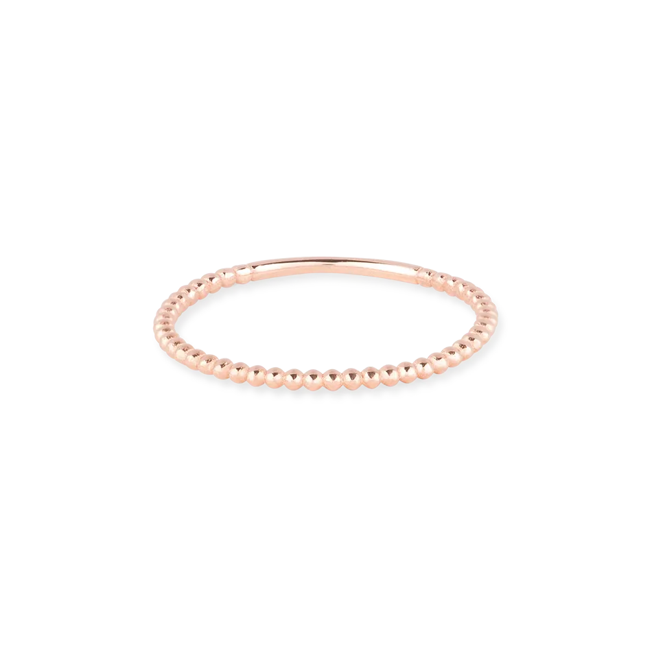 FJ0241 925 Sterling Silver Beaded Ring