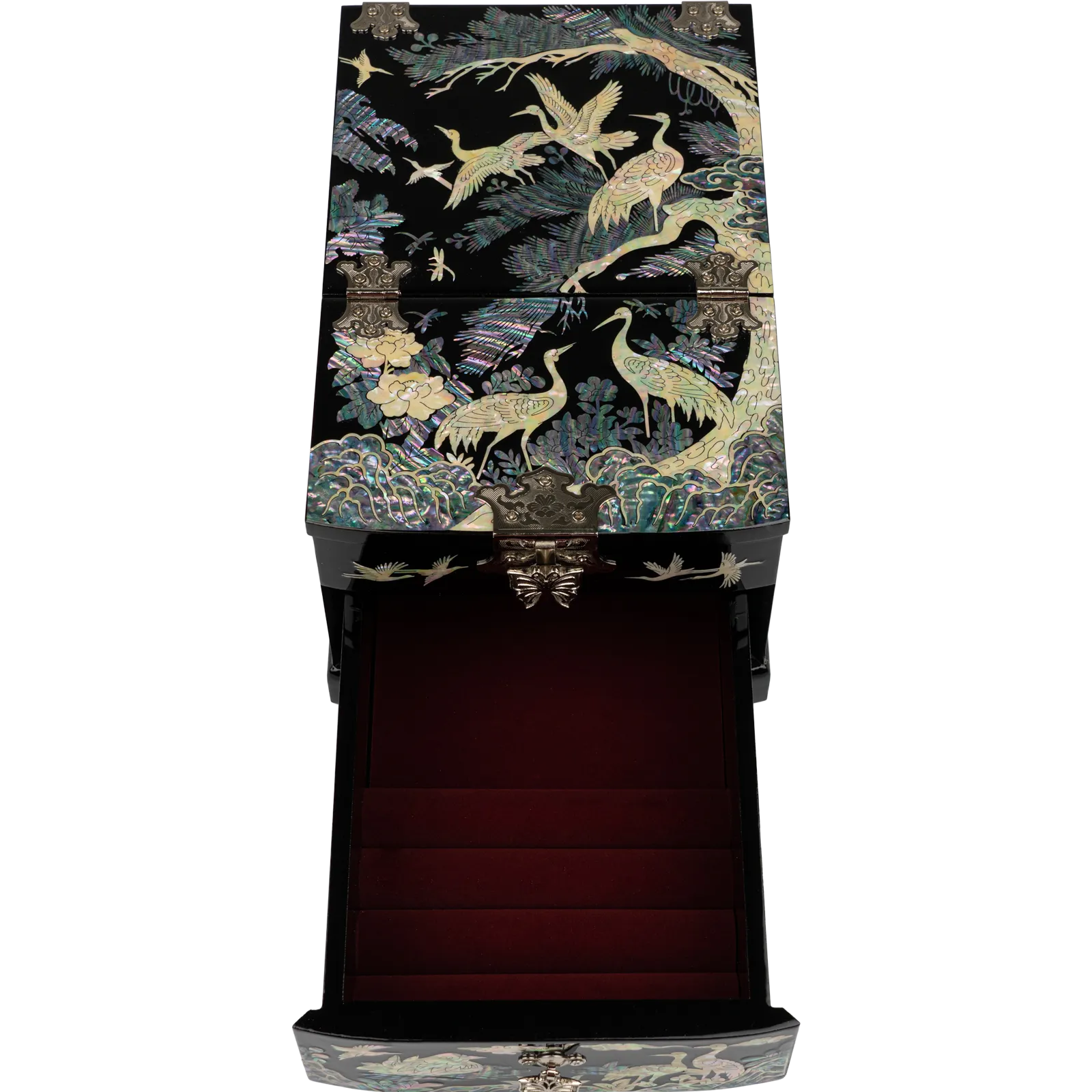Folding Mirror with Drawer Jewelry Box