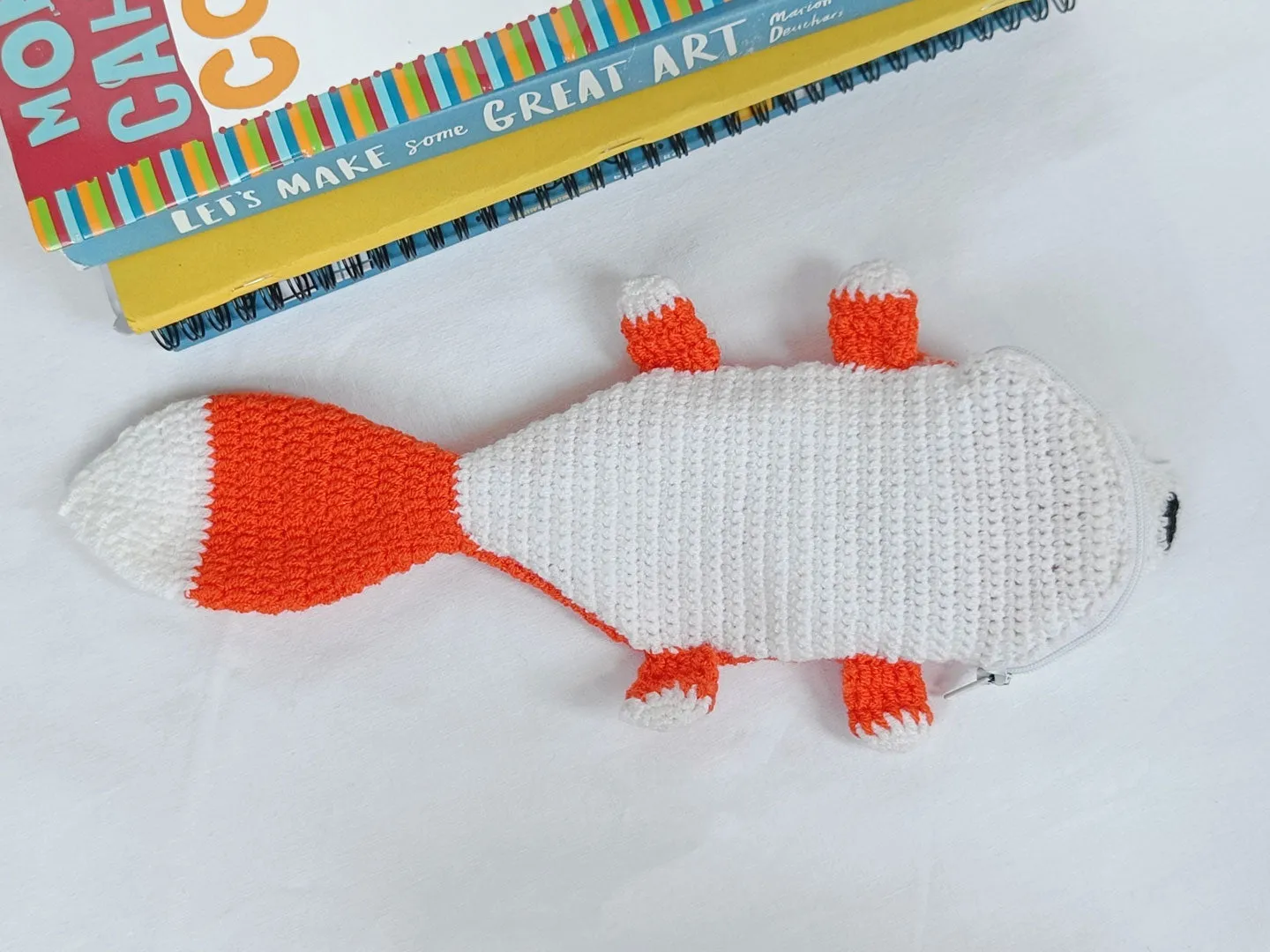Fox Crochet Pencil Case