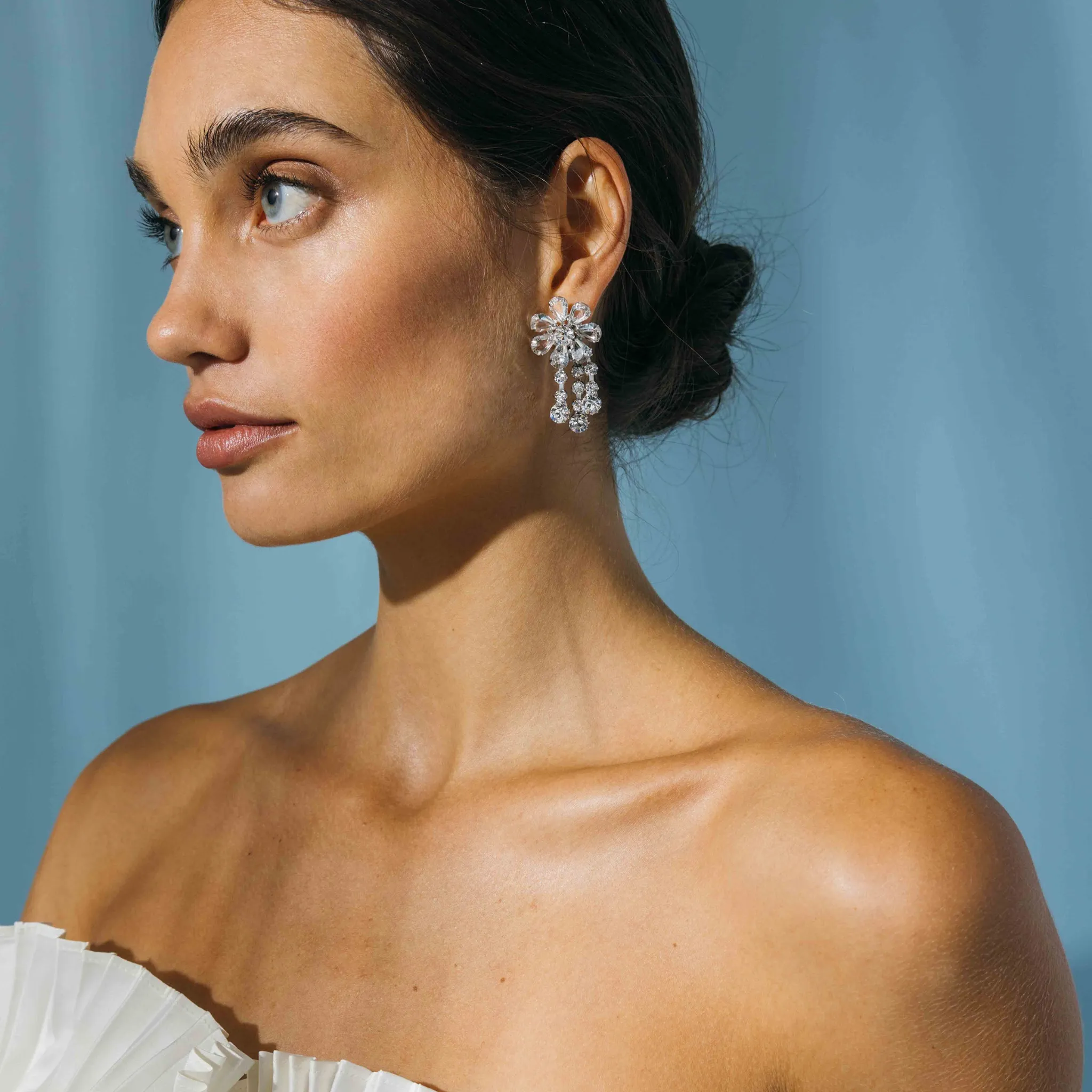 Frances Earrings in Crystal