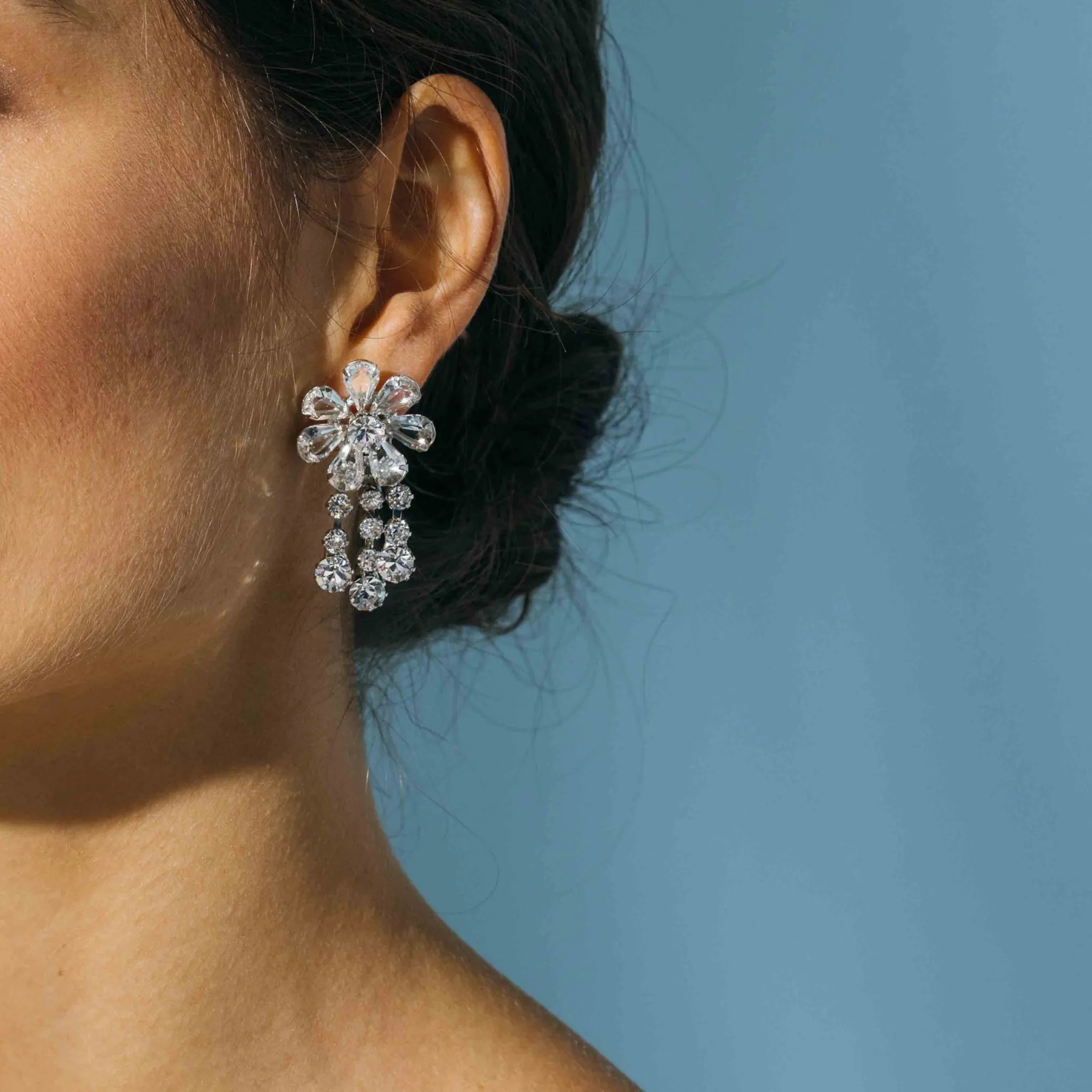 Frances Earrings in Crystal