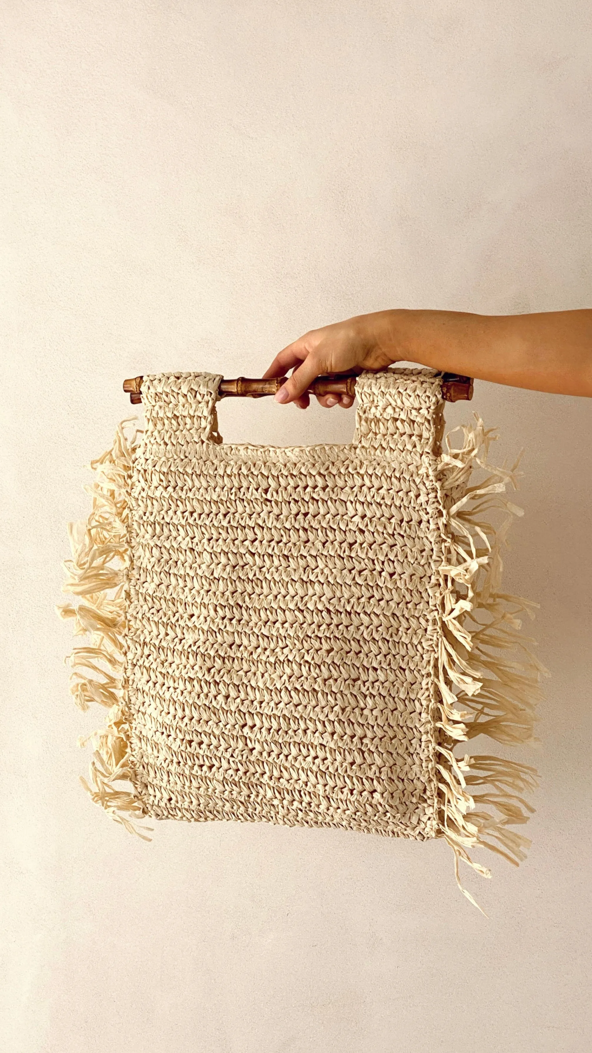 Fringe Edge Shopper Bag - Natural