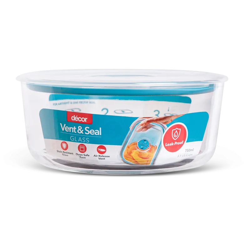 Glass Containers, Round, 750ml