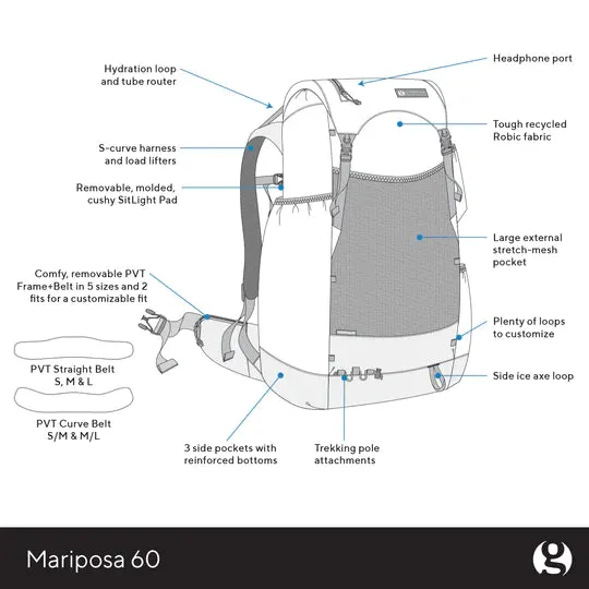 Gossamer Gear - Mariposa 60L Backpack (2024)