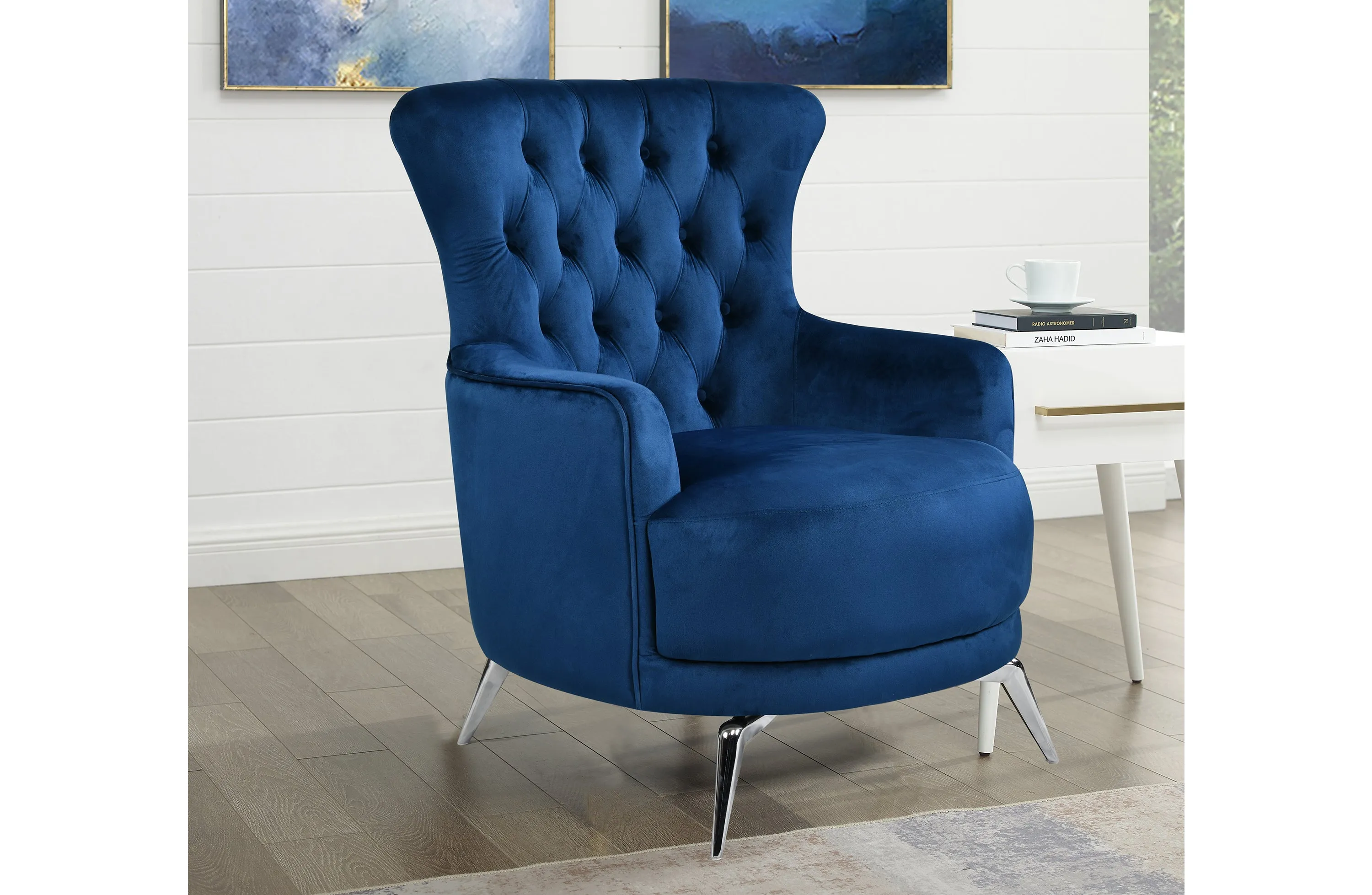 GRAND Tufted Wing Chair - 6 Colours Available