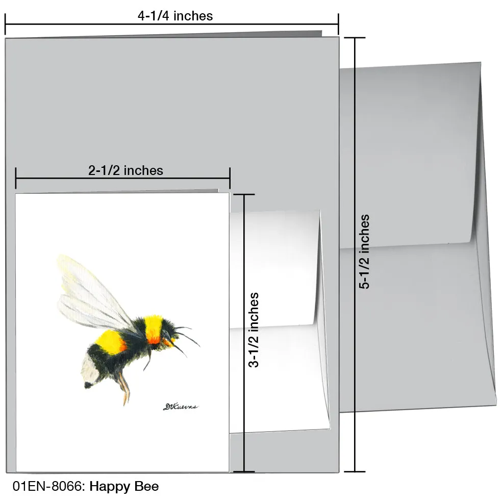 Happy Bee, Greeting Card (8066)