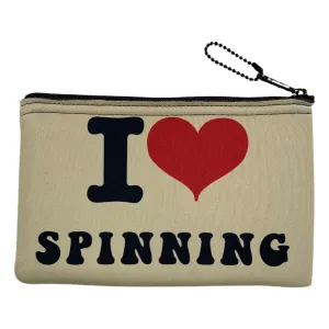 I LOVE SPINNING Notions Zipper Case 5"x8"