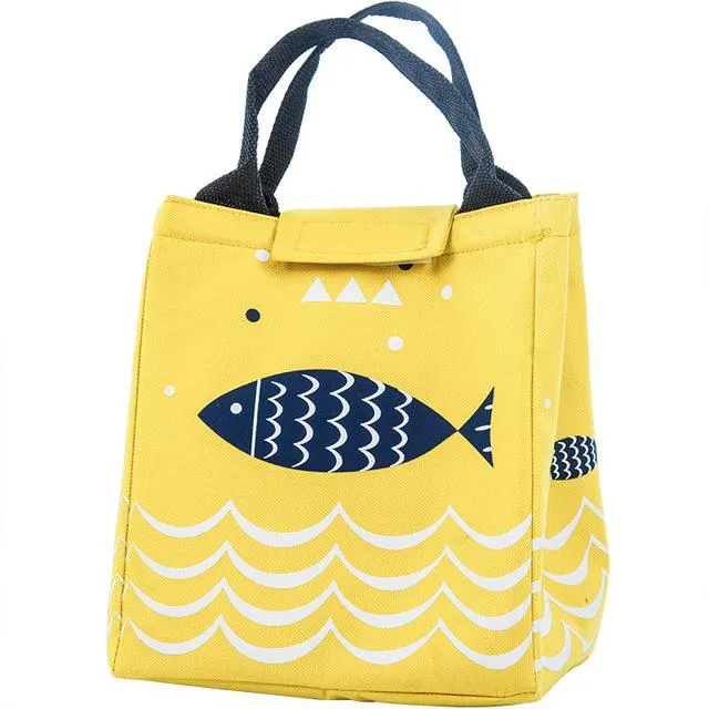 Insulated Lunch Tote Reusable Canvas Cooler Thermal Bag
