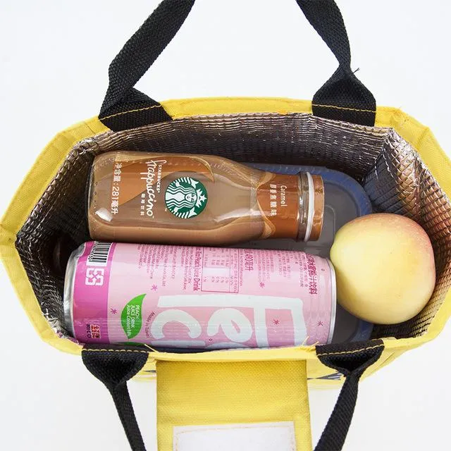 Insulated Lunch Tote Reusable Canvas Cooler Thermal Bag