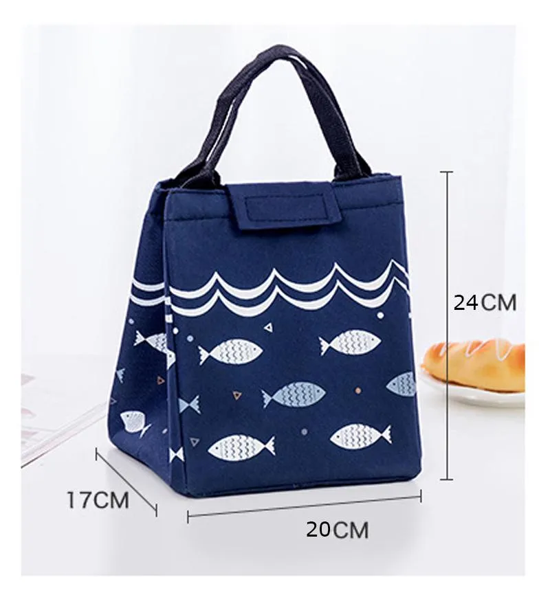 Insulated Lunch Tote Reusable Canvas Cooler Thermal Bag