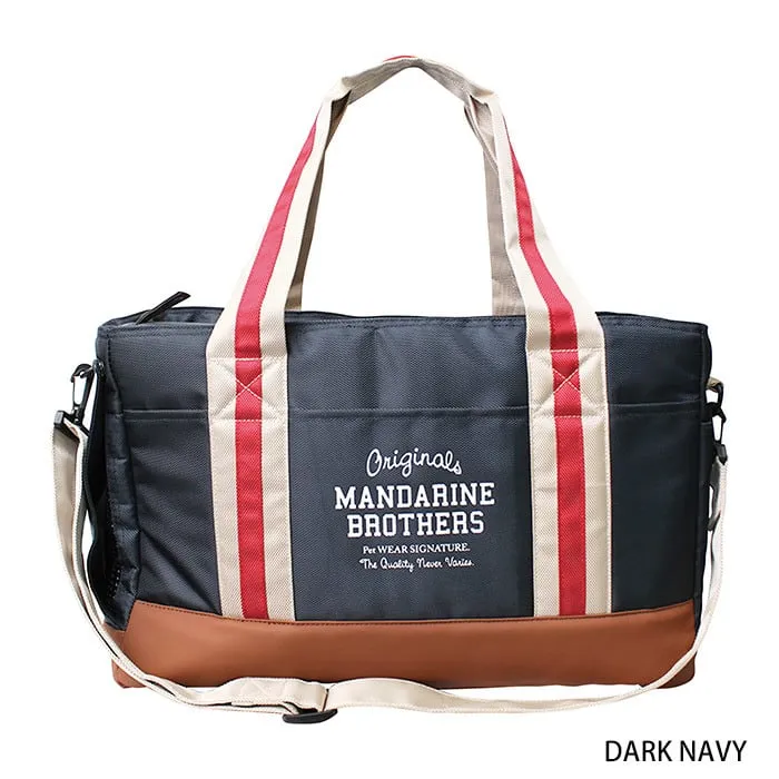 Japanese Brand Dog / Cat Carrier Cross Body Shoulder Bag - Navy / Olive
