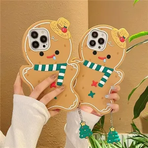 Kawaii Gingerbread Man iPhone Case