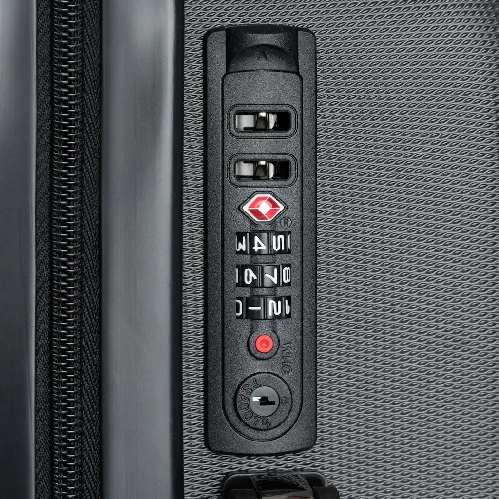 King YAHWEH Tetra - Carry-On Suitcase (Black & Fire Red)
