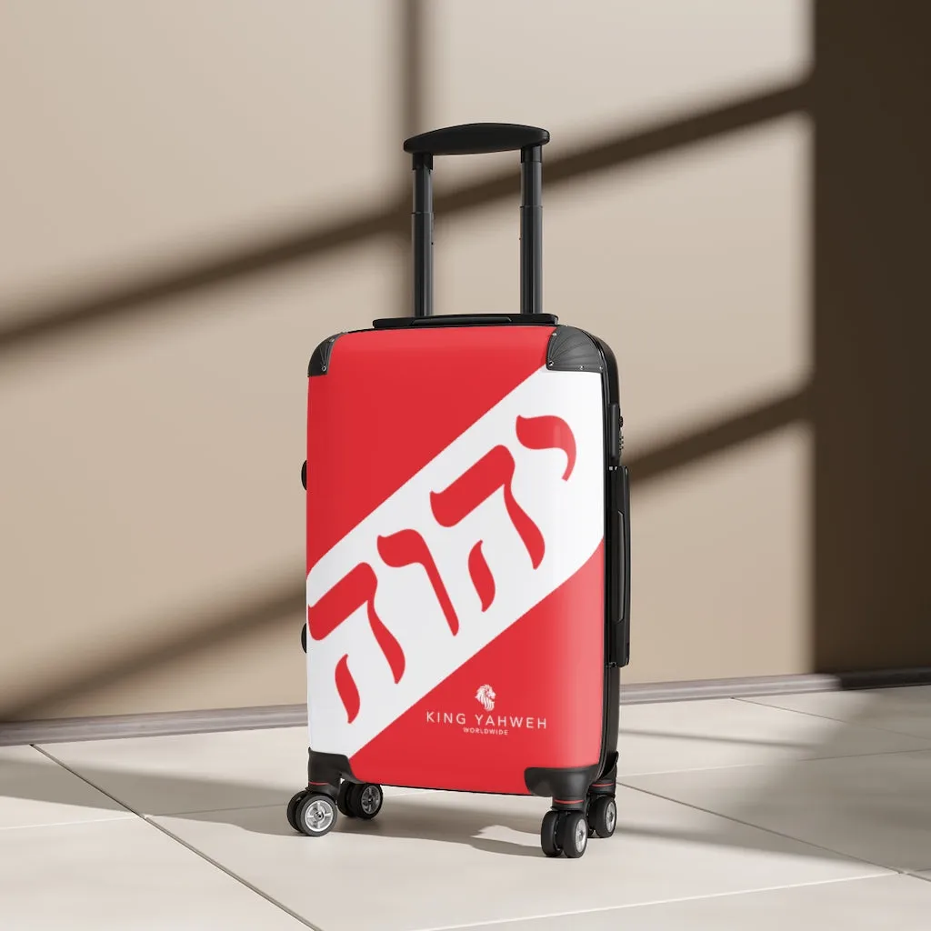 King YAHWEH Tetra - Carry-On Suitcase (Black & Fire Red)
