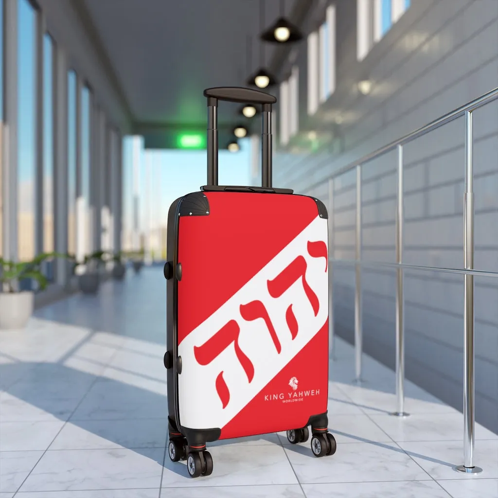 King YAHWEH Tetra - Carry-On Suitcase (Black & Fire Red)