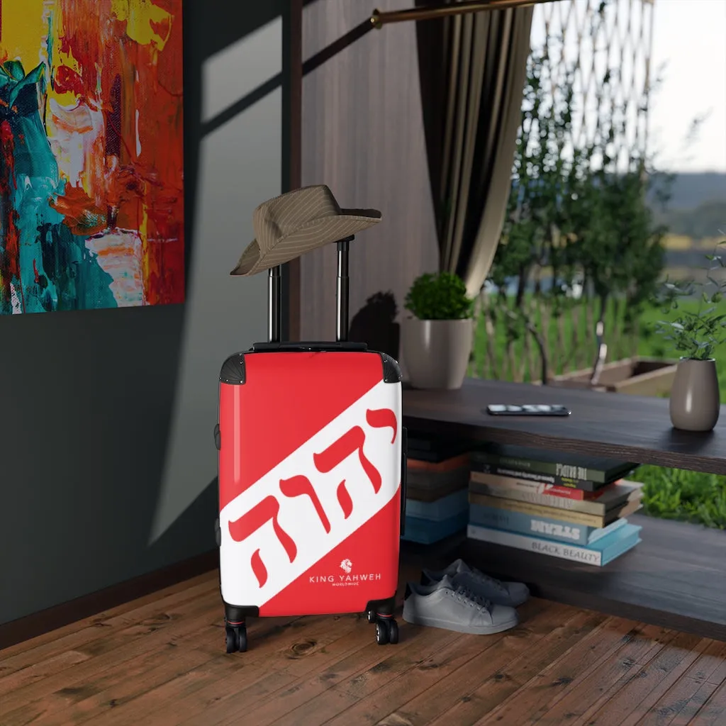 King YAHWEH Tetra - Carry-On Suitcase (Black & Fire Red)