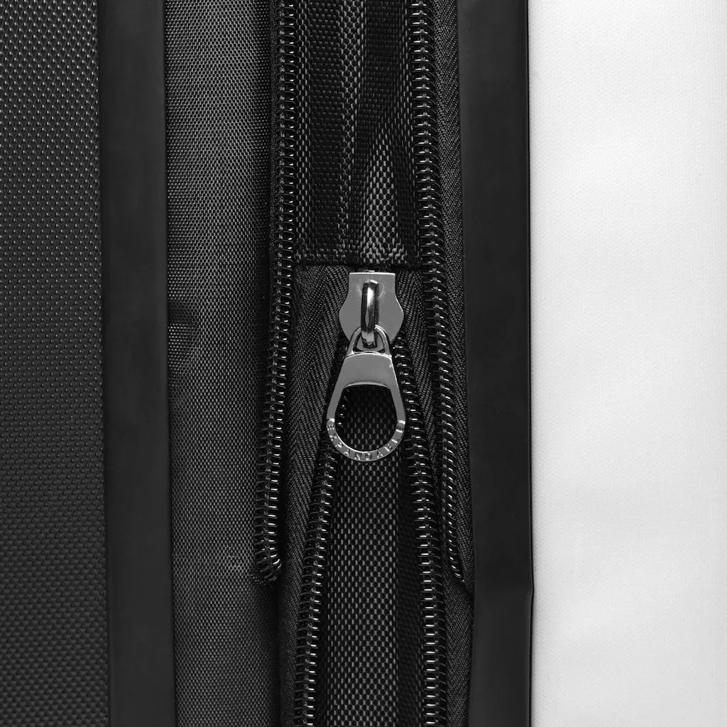 King YAHWEH Tetra - Carry-On Suitcase (Black & Fire Red)