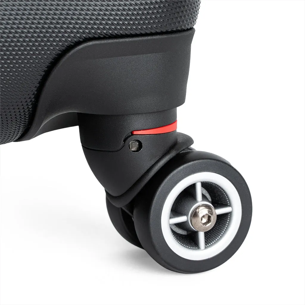 King YAHWEH Tetra - Carry-On Suitcase (Black & Fire Red)