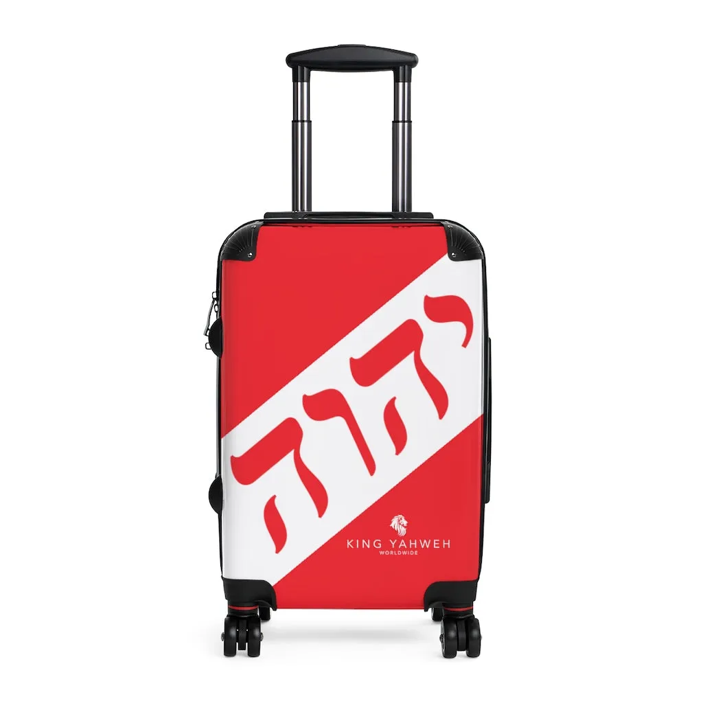King YAHWEH Tetra - Carry-On Suitcase (Black & Fire Red)