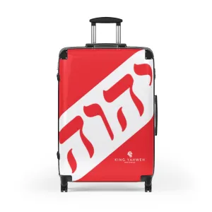 King YAHWEH Tetra - Carry-On Suitcase (Black & Fire Red)