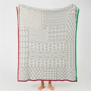 Knitted Geometric Pattern Throw Blanket