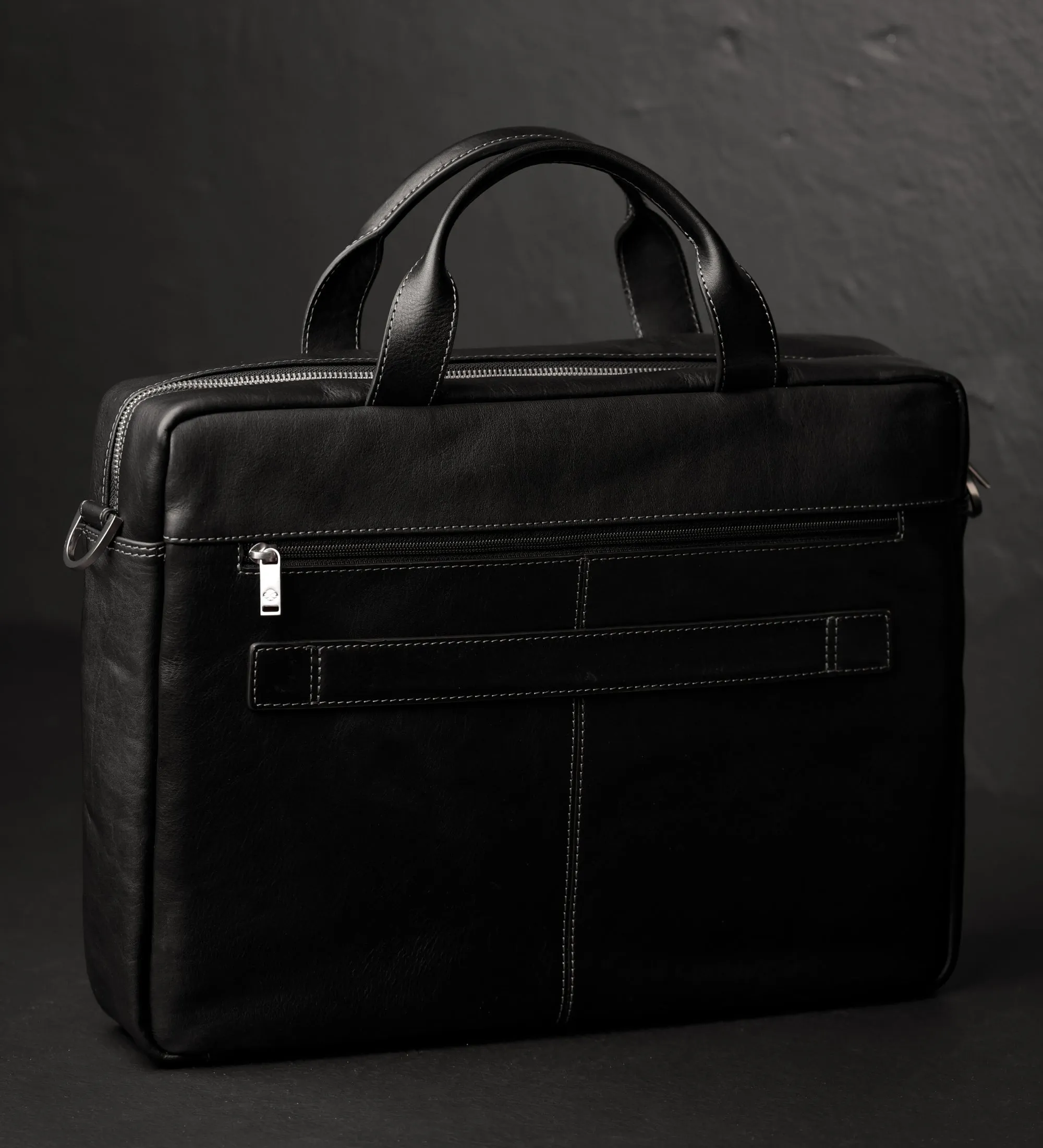 Large Leather Briefcase Laptop Bag - The Chateau