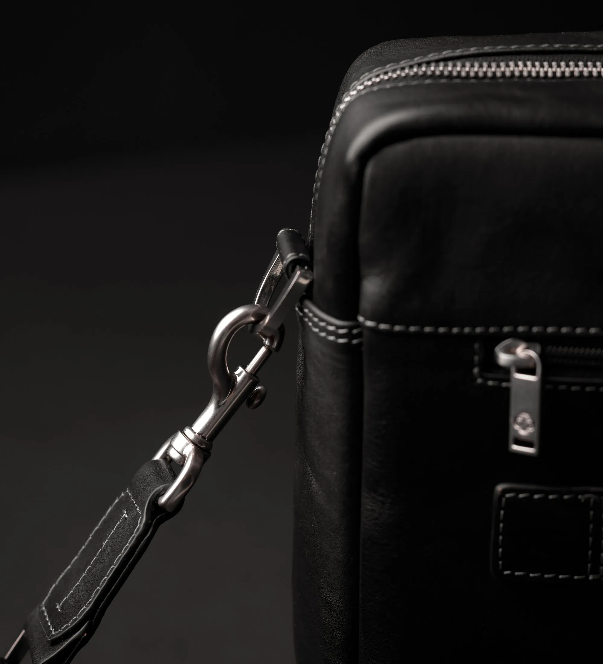 Large Leather Briefcase Laptop Bag - The Chateau