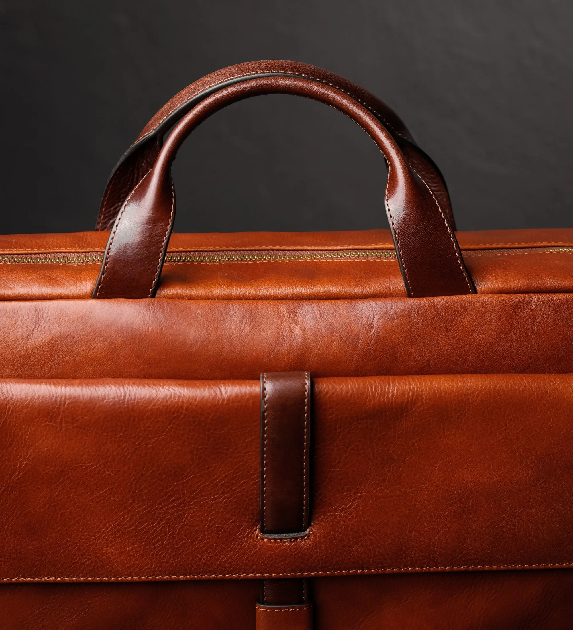 Large Leather Briefcase Laptop Bag - The Chateau