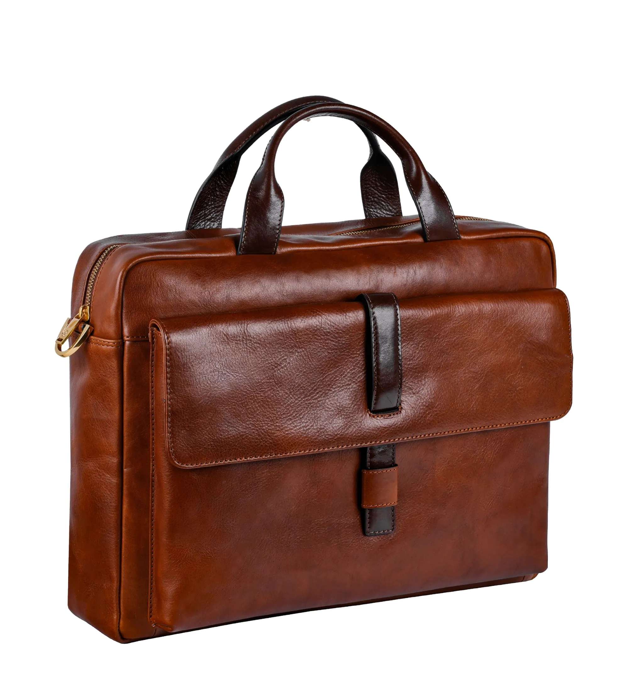 Large Leather Briefcase Laptop Bag - The Chateau