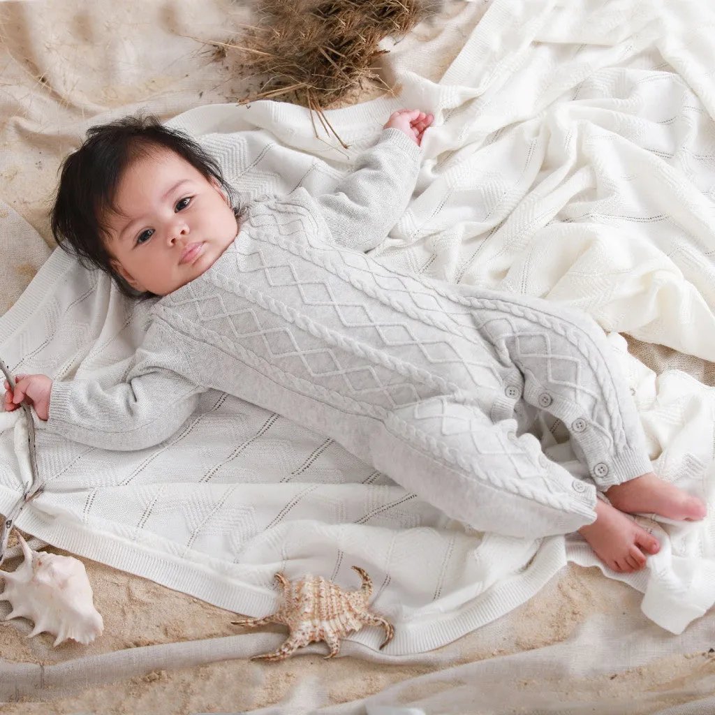 Lightweight Cable Onesie - Silver