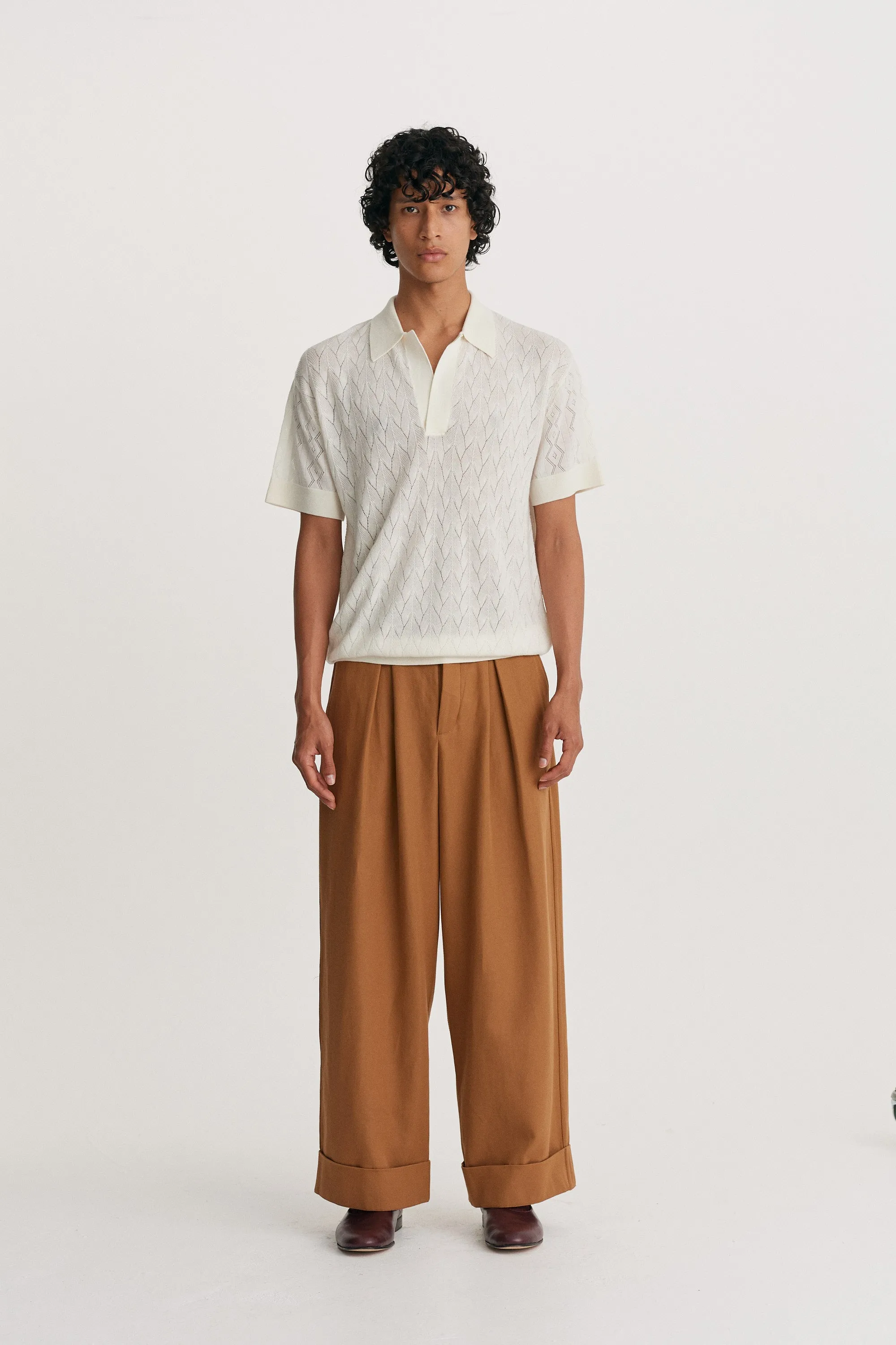 Lightweight Contrast Textured Polo