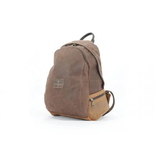 Longride Waxed Canvas Backpack Brown - 11 Liters