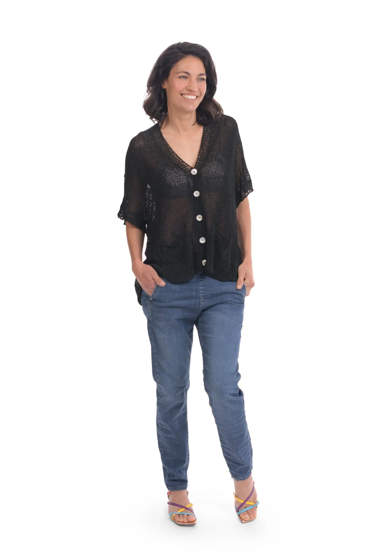 Luxe Cardigan Sweater, Black