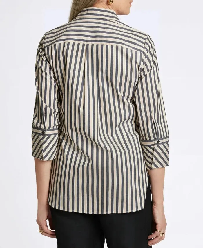 Madison Essential Stretch Striped No Iron Tunic