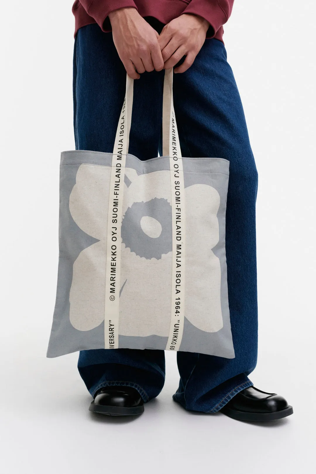 Marimekko Carrier Midi Unikko Grey Bag