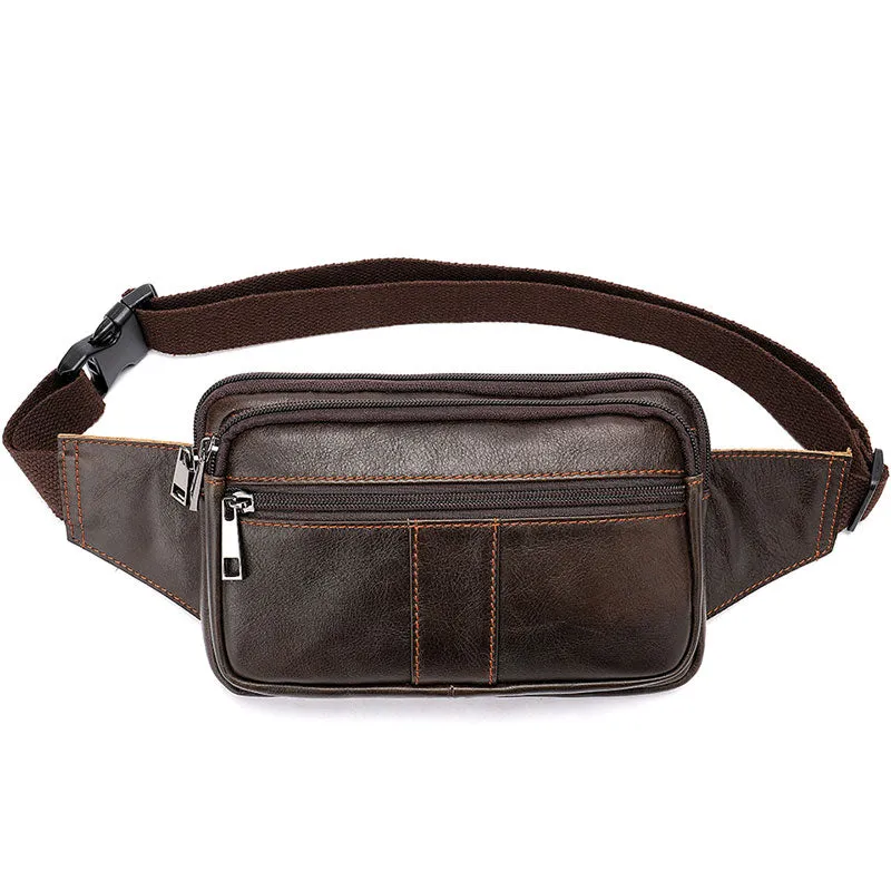 Men's Leather Fanny Packs Waist Bags