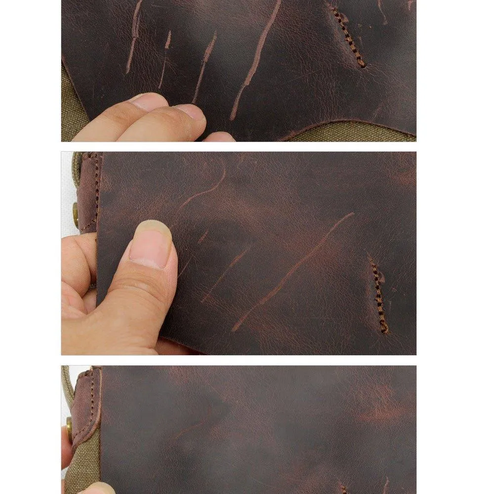Mens Waxed Canvas Travel Duffle Bag