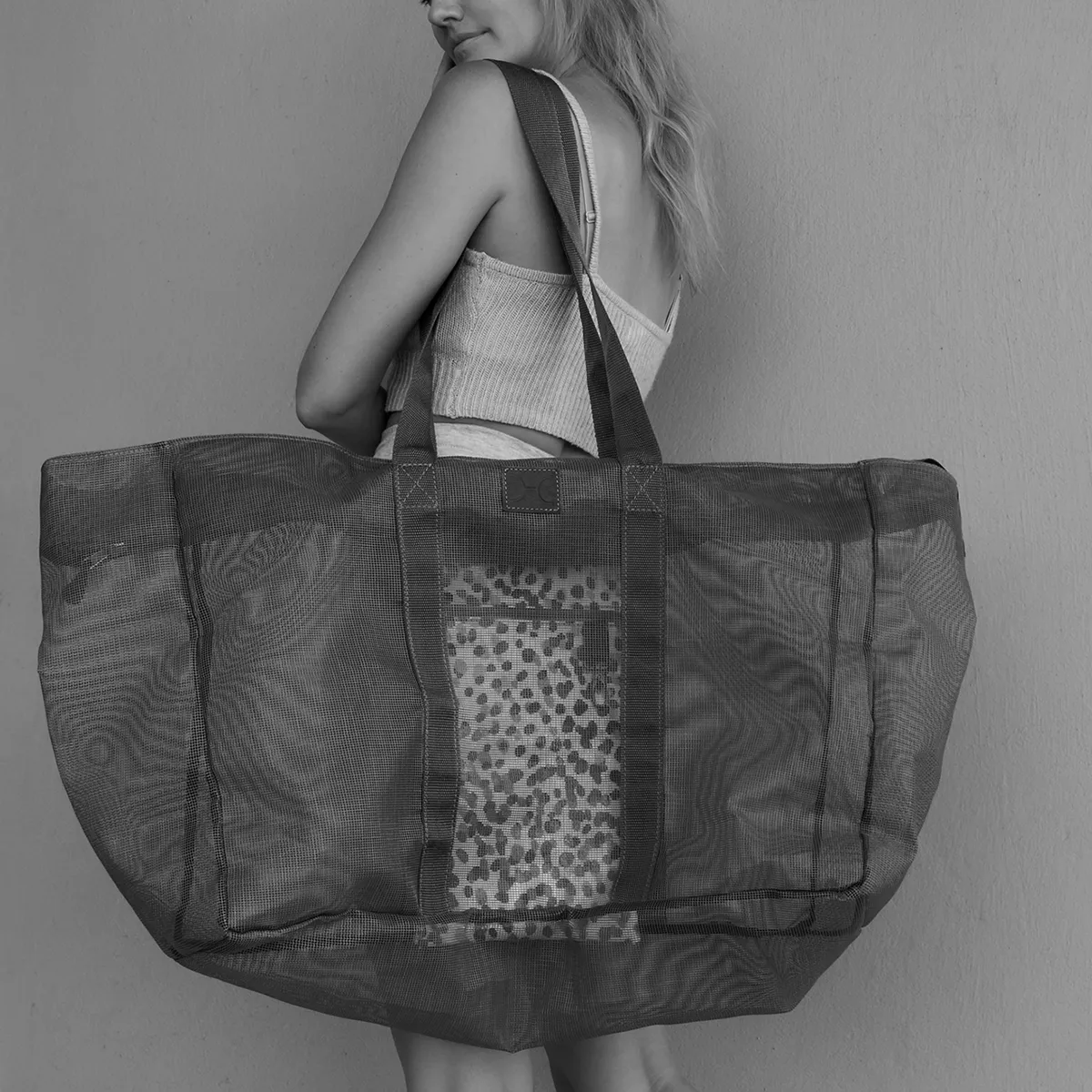 Meshie Jumbo Beach Bag BLACK