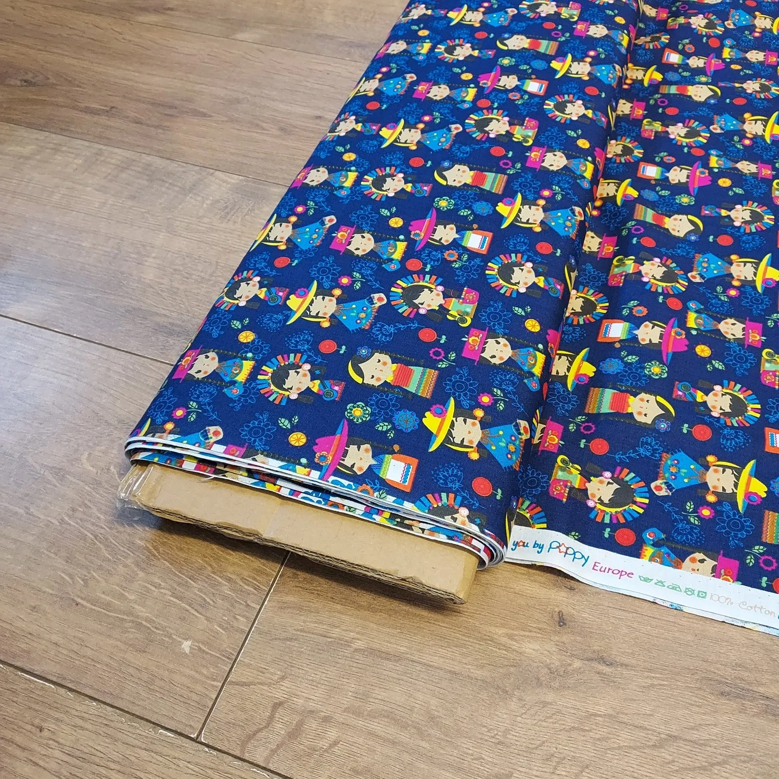Mexican Dolls Cotton Fabric