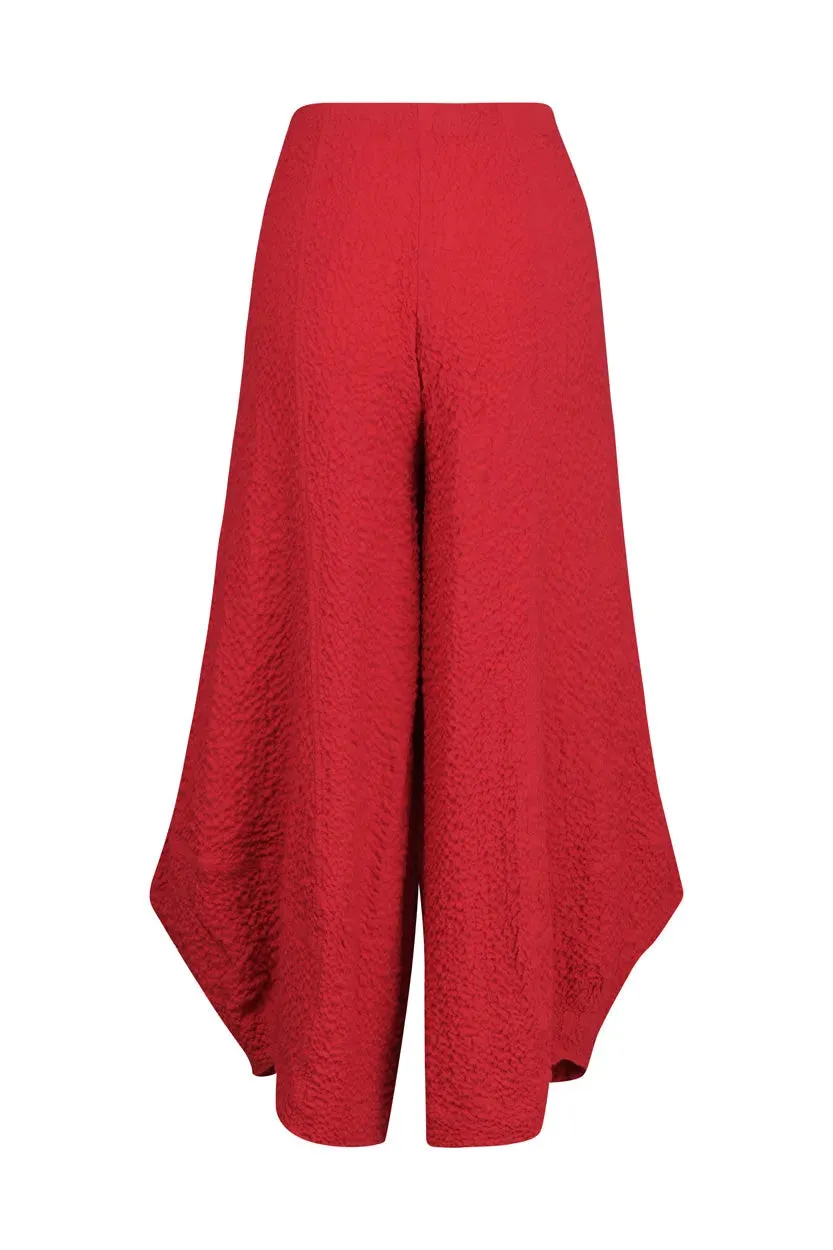 Mika Crepe Punto Pants, Red